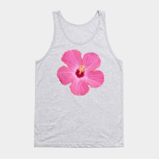 Dark Pink Hibiscus Flower Tank Top